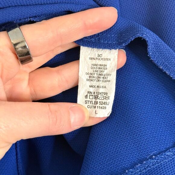 IC by Connie K Cobalt Blue Button Down Jacket Size Large - Picture 5 of 7